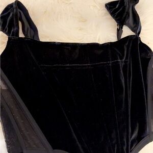 Black  Velvet Corset Top